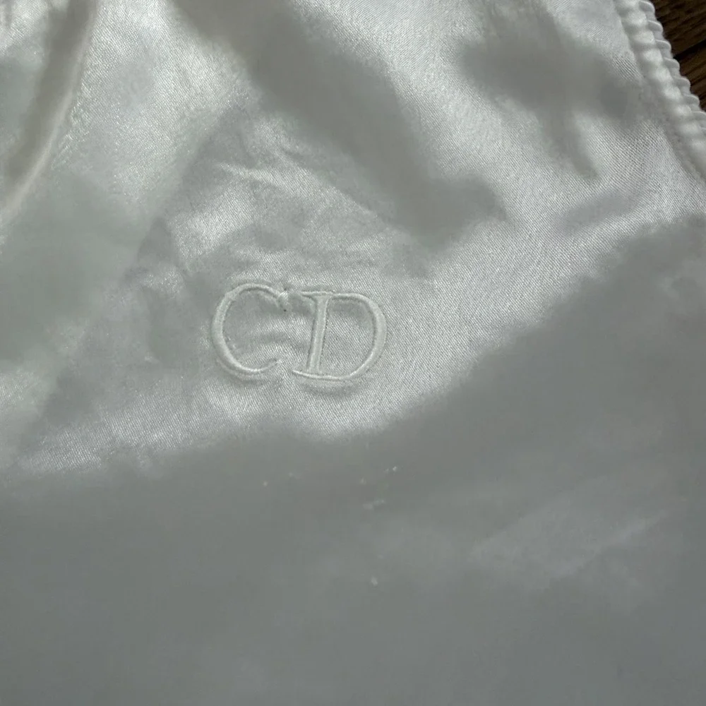 Vintage Christian Dior White Satin Nightgown‎ Saks CD Logo Lingerie